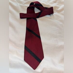 Burgundy and Navy Blue Stripped Tie